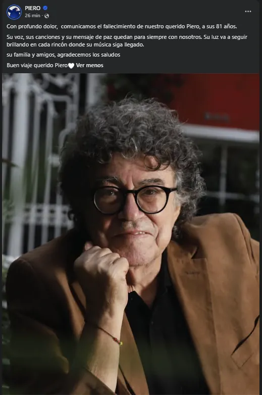 Comunicado de Piero